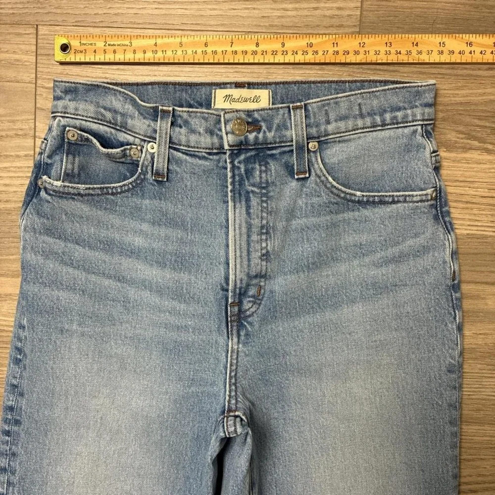 Madewell The Perfect Vintage Wide Leg Crop Jean in Caitlin Wash Blue Size 28 - Picture 2 of 8